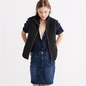 Abercrombie & Fitch Fleece Quilted Vest - Black - M